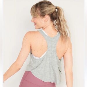 Old Navy Active Breathe On Go Dry light gray racerback tank top XL tall